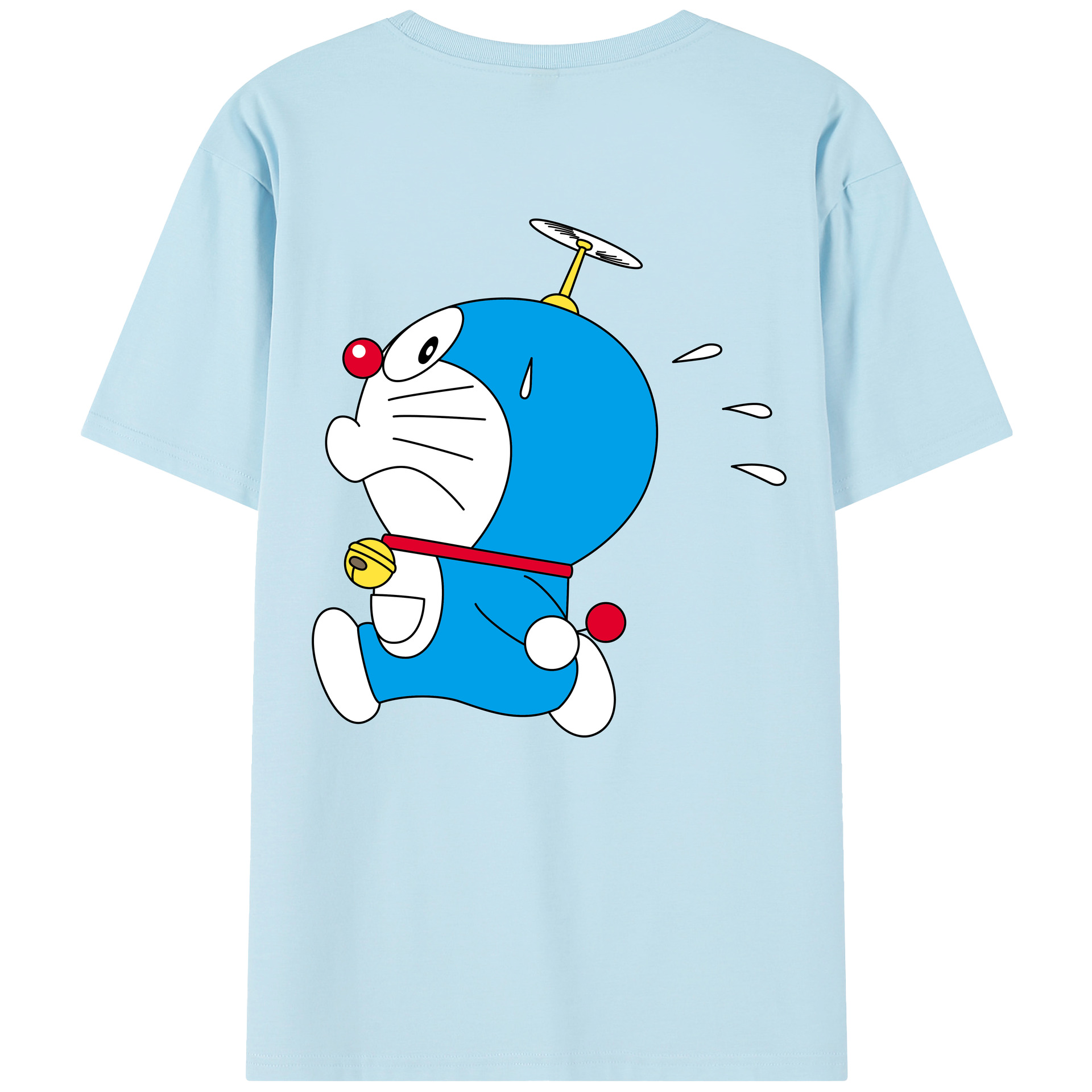 （画像用） ドラえもん Doraemon 綿100％半袖Tシャツ（背面プリント）